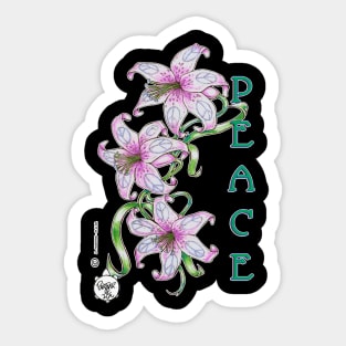 PEACE SIGNS ON LILIES.....  :) !!! Sticker